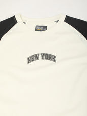 NewYork Cream Half Sleeve T-Shirt