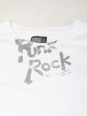 Rock White Half Sleeve T-Shirt