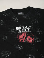 Washed Black Half Sleeve T-Shirt