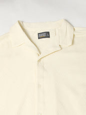 Marble Grid Cream Half Sleeve Shirt