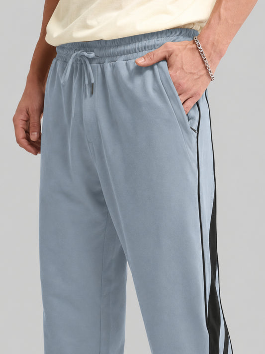 Athletic Tape Light Grey Baggy Fit Trackpant