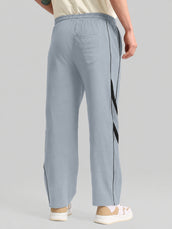Athletic Tape Light Grey Baggy Fit Trackpant