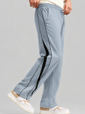 Athletic Tape Light Grey Baggy Fit Trackpant