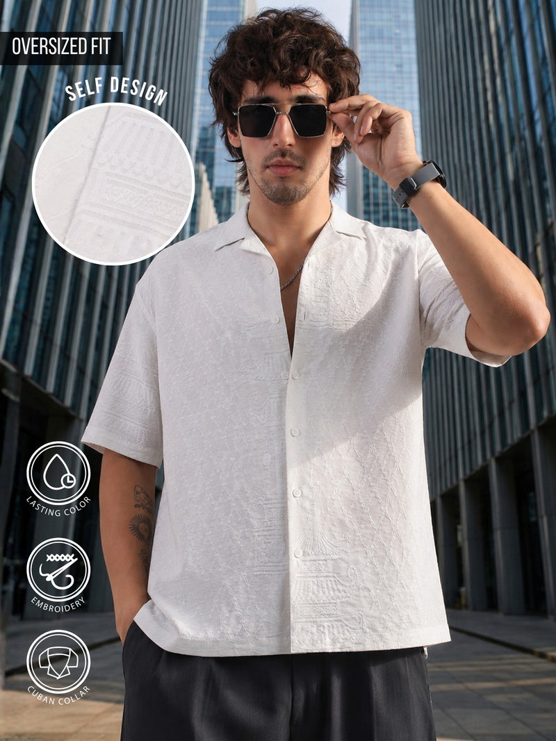 Geometric Moon Bean Shirt
