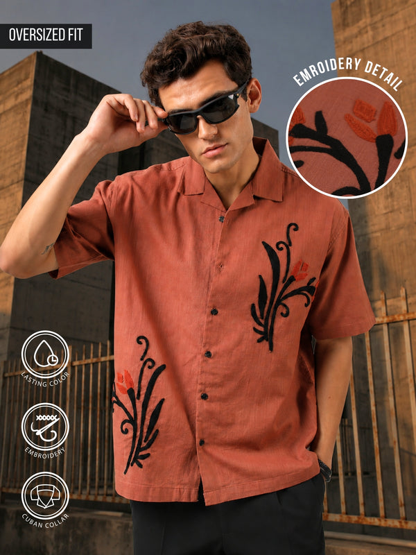 Burnt Botanica Rust Shirt