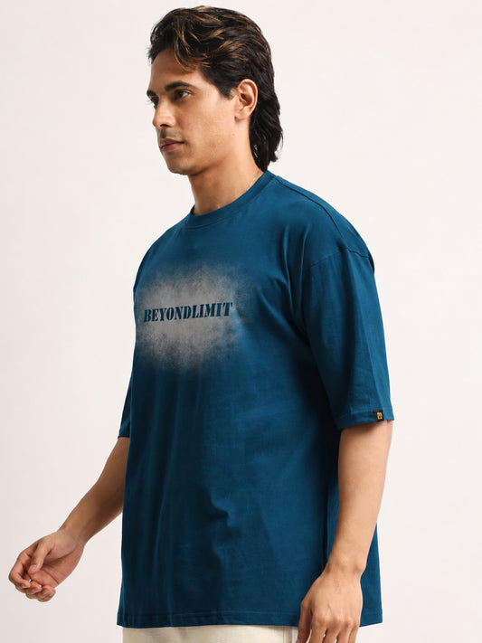 Beyond Limit Teal Blue Half Sleeve T-Shirt