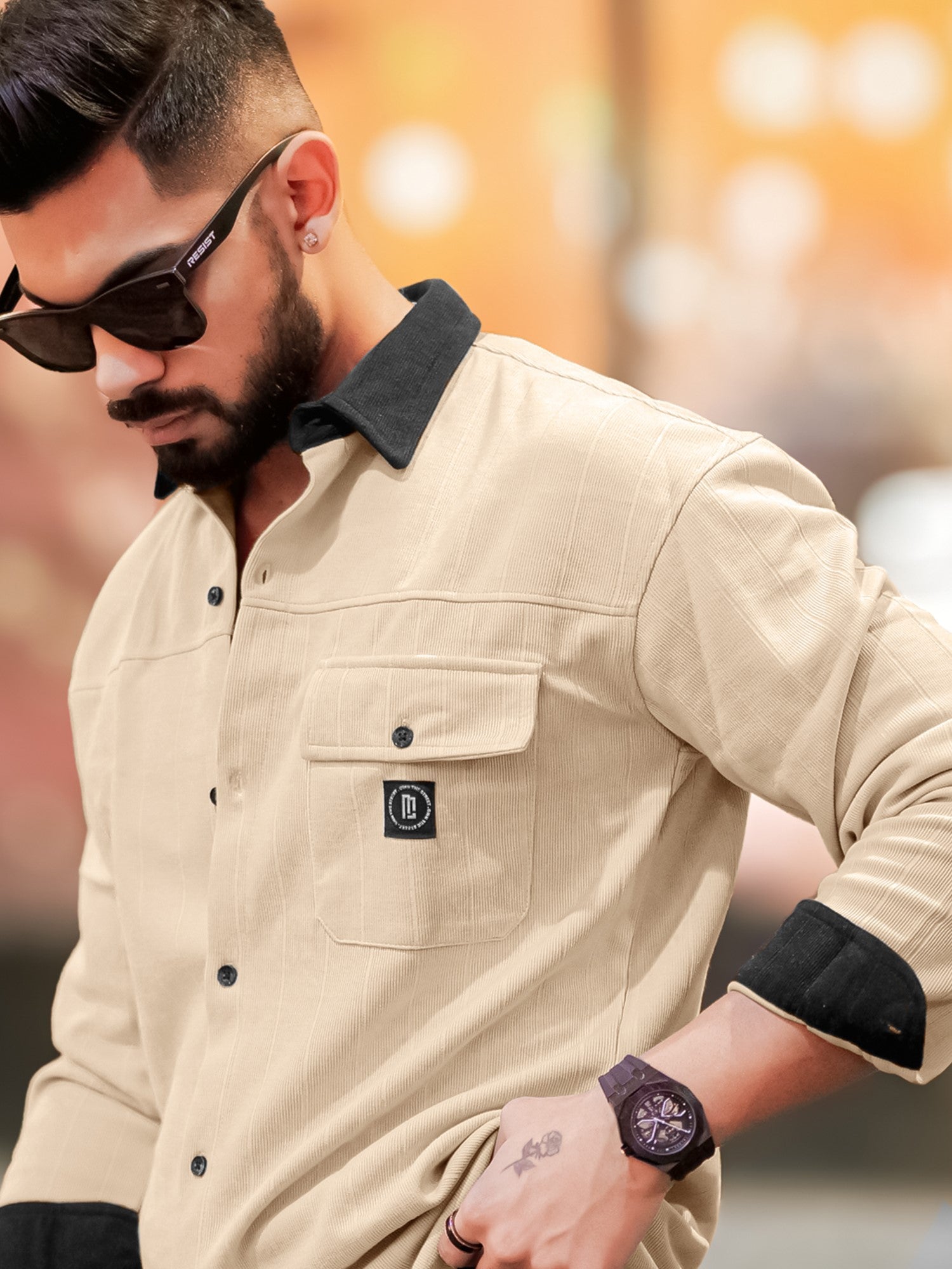 Brooklyn Knit Beige Shirt