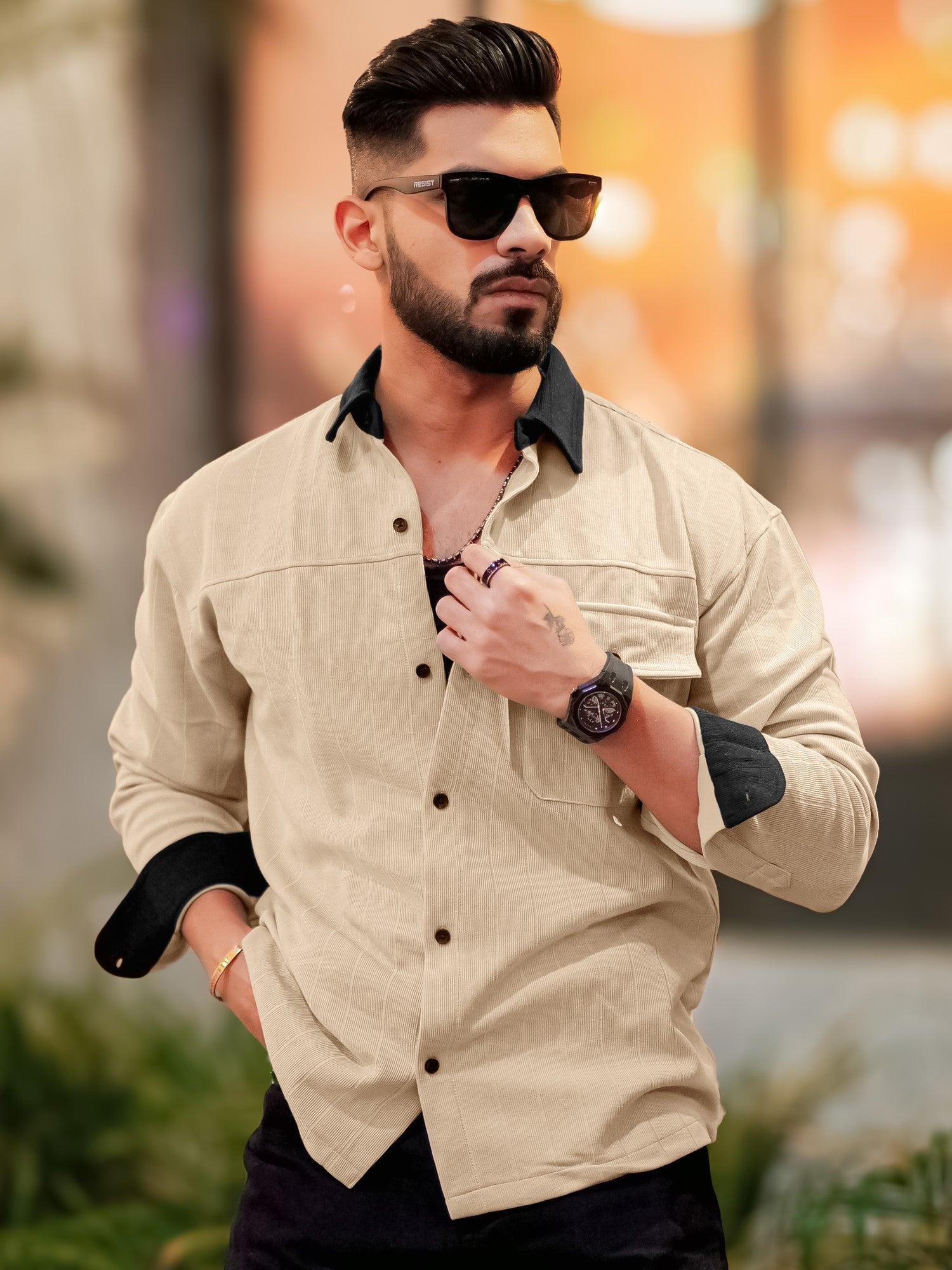 Brooklyn Knit Beige Shirt