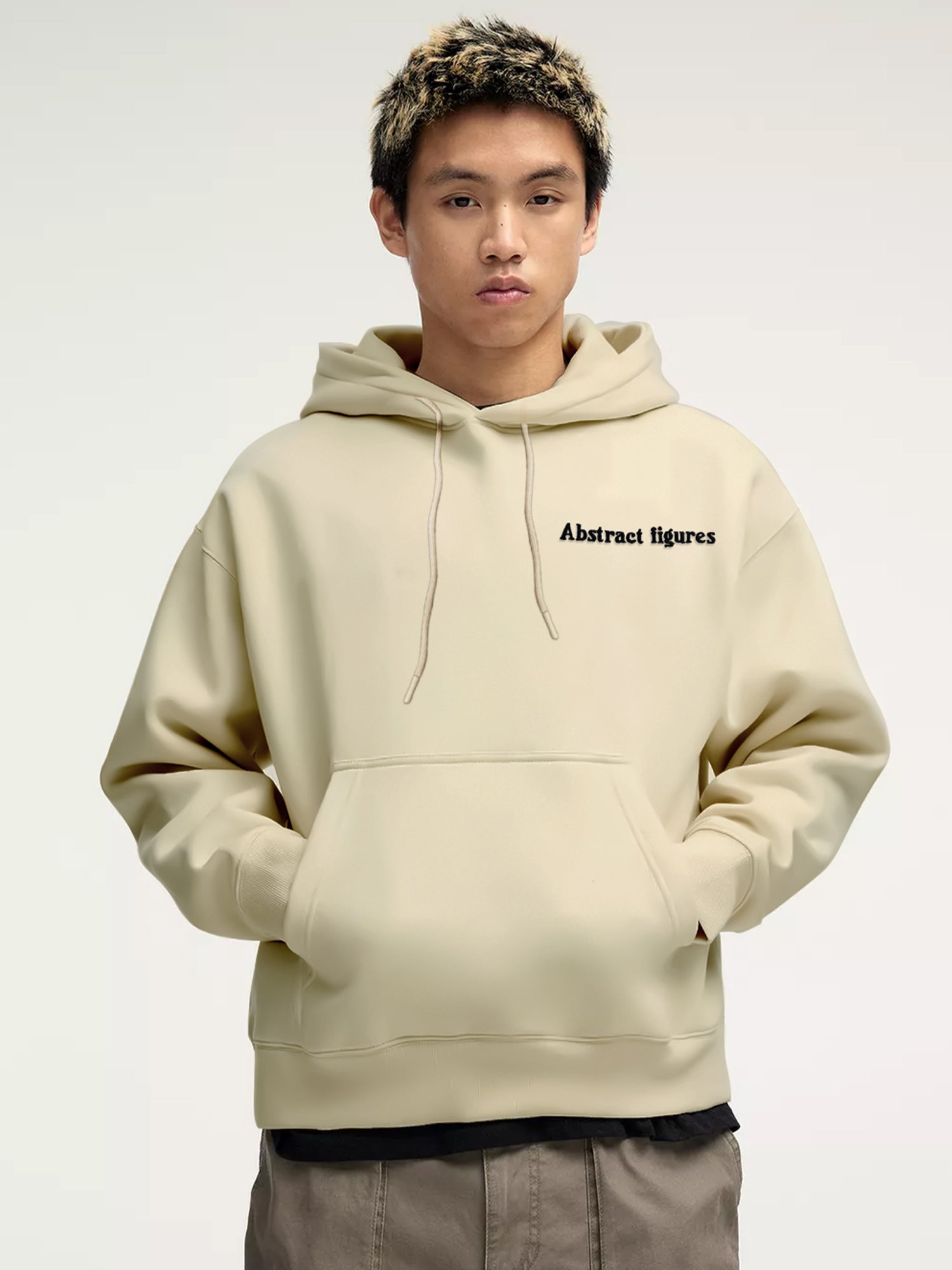 Abstract Beige Sweatshirt