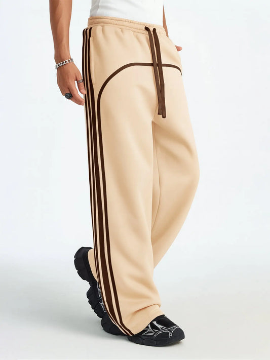 Baggy Fit Side Taped Biscuit Pant