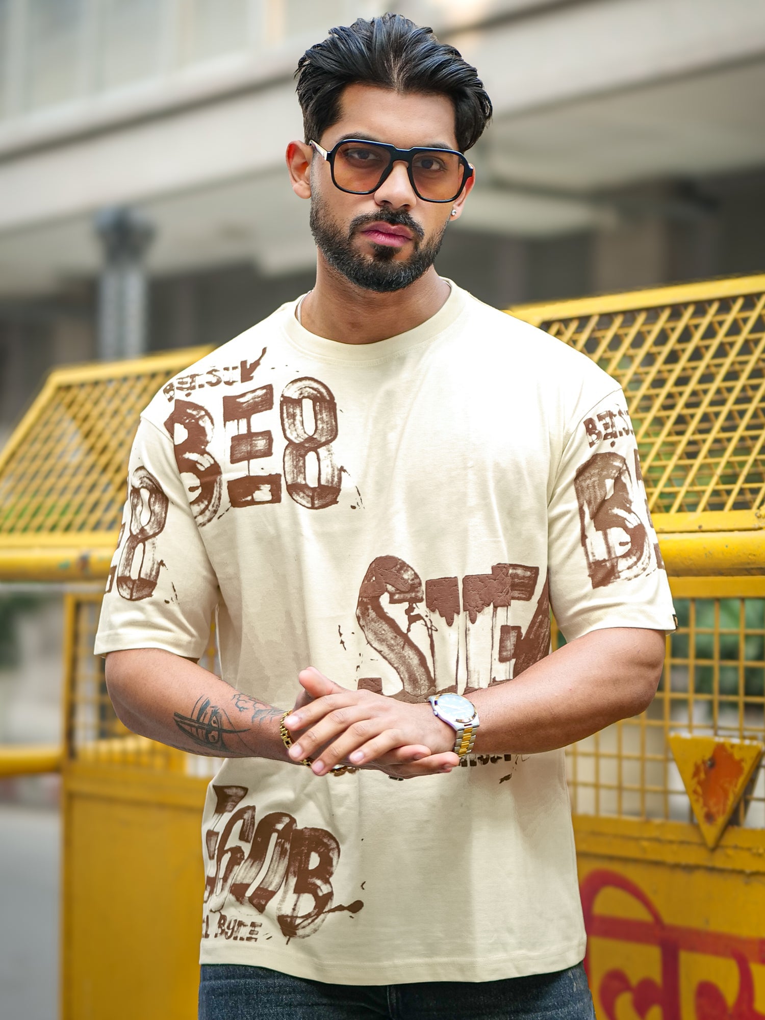 Suel Cream Brown T-Shirt