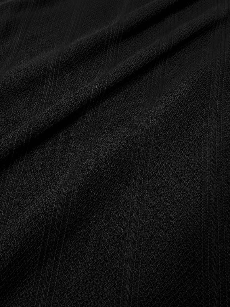 Texture Knit Black Shirt