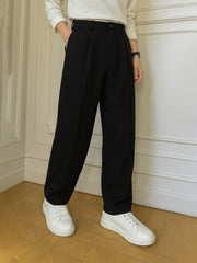 Korean Black Elastic Trouser