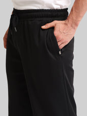 Canvas Baggy Fit Black Track Pant