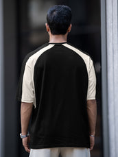 Speed Black Raglan Half Sleeve T-Shirt