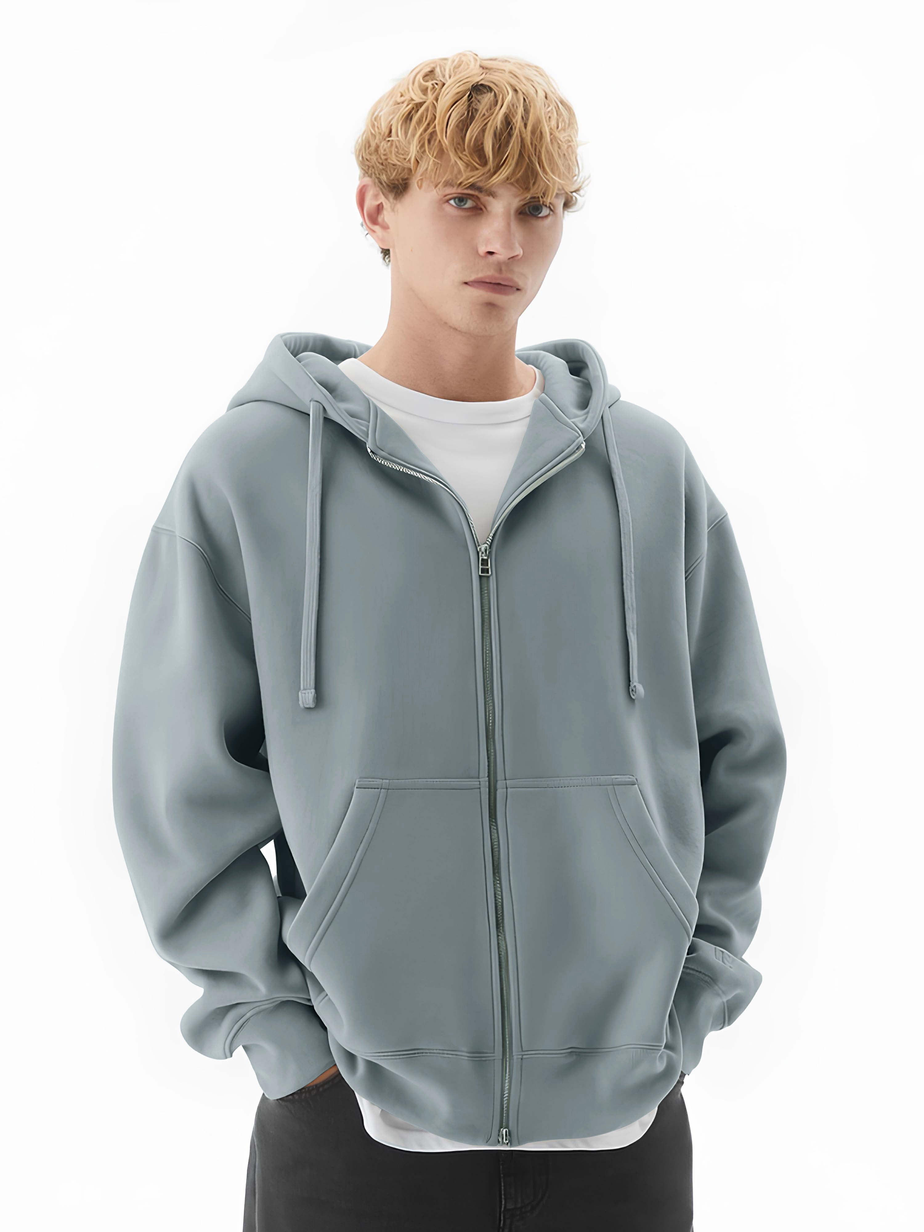 Grey hoodie jacket sale