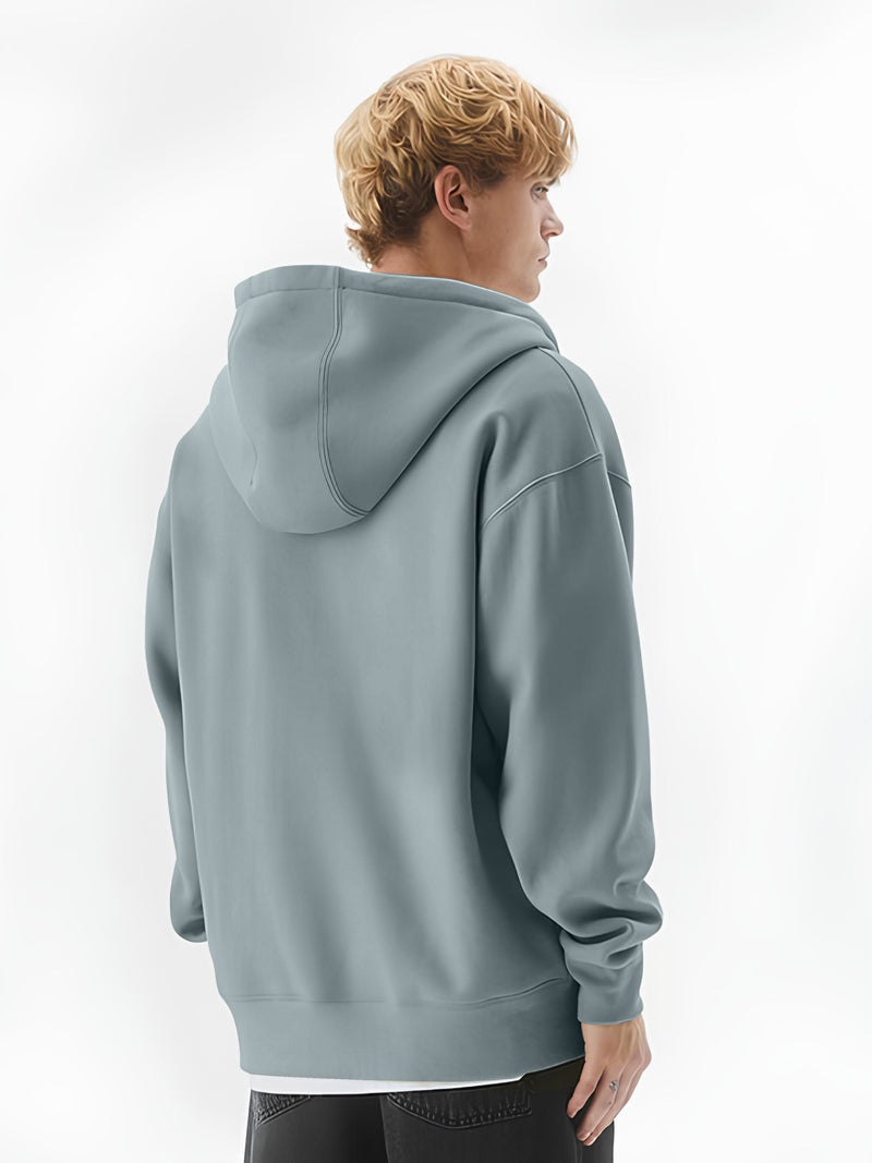 Monochrome Light Grey Cozy Cut Hoodie Sweatshirt