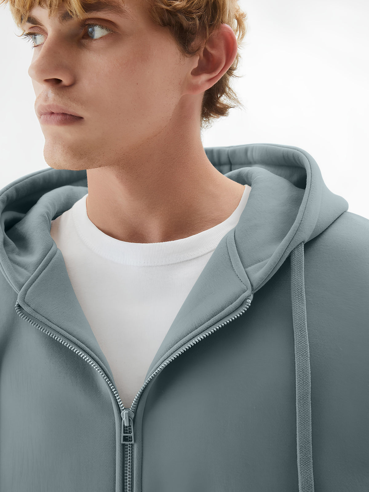 Monochrome Light Grey Cozy Hoodie - Image 4