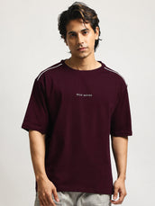 Bold Moves Maroon Half Sleeve T-Shirt