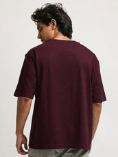 Bold Moves Maroon Half Sleeve T-Shirt