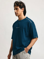 Bold Moves Teal Blue Half Sleeve T-Shirt