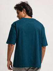 Bold Moves Teal Blue Half Sleeve T-Shirt