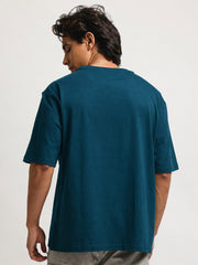 Bold Moves Teal Blue Half Sleeve T-Shirt