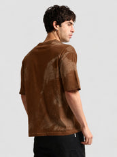 Garage Brown Half Sleeve T-Shirt