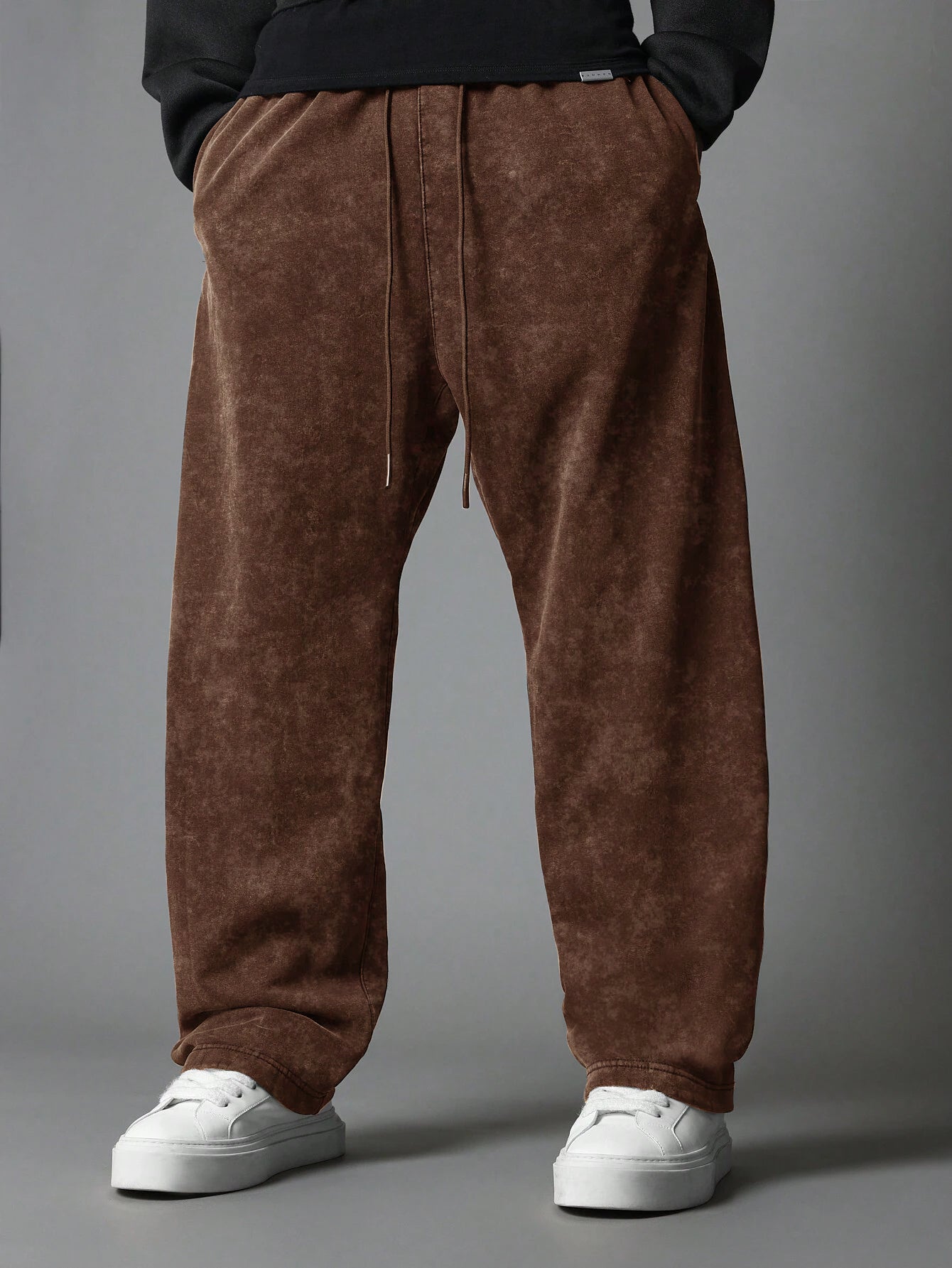 Optic Acid Wash Brown Baggy Fit Pant