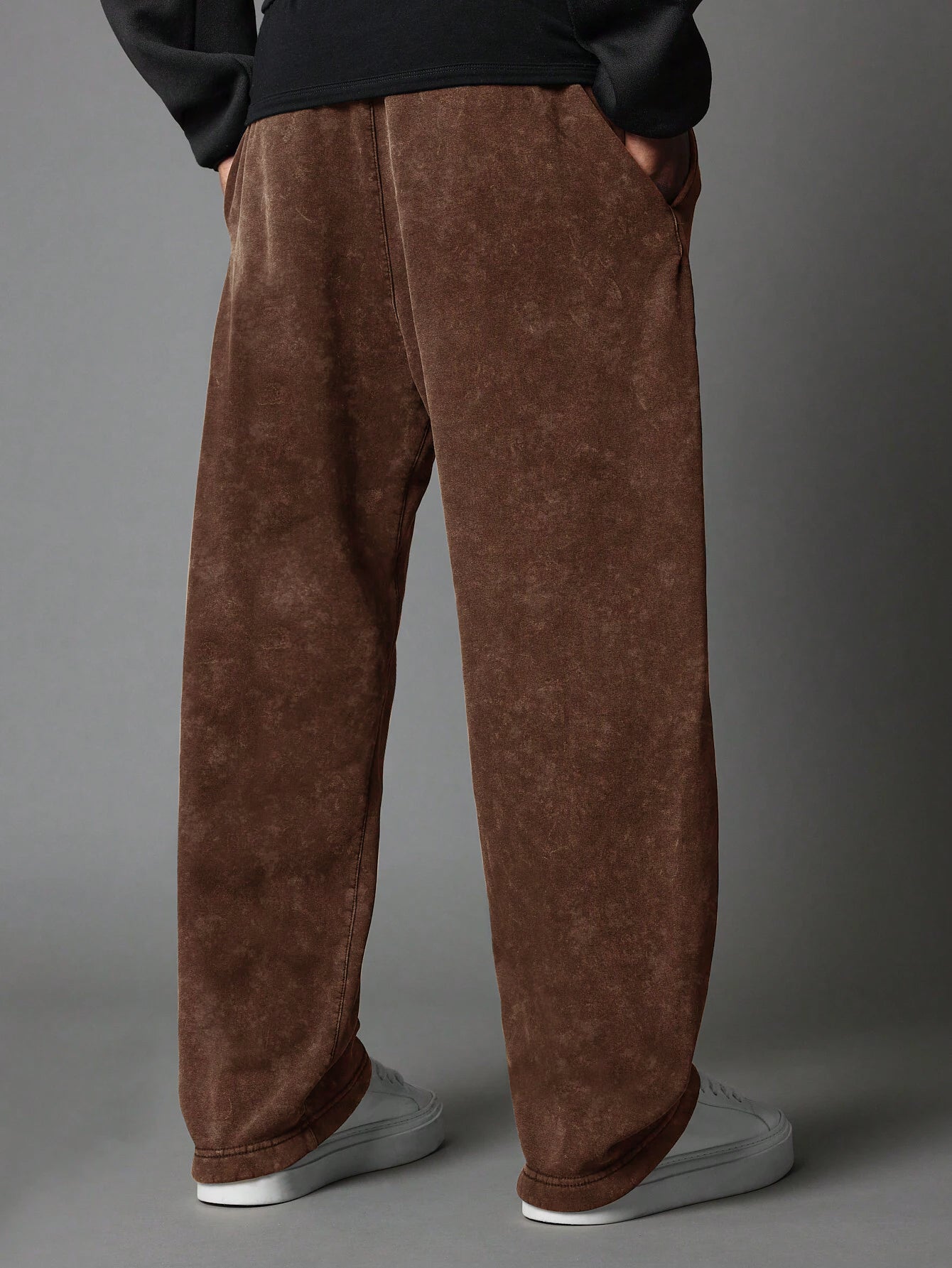 Optic Acid Wash Brown Baggy Fit Pant