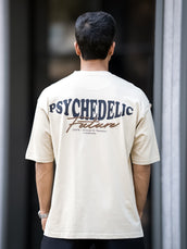 Embroidery & Print Biscuit Half Sleeve T-Shirt