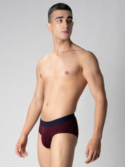 Cotton Burgundy Brief