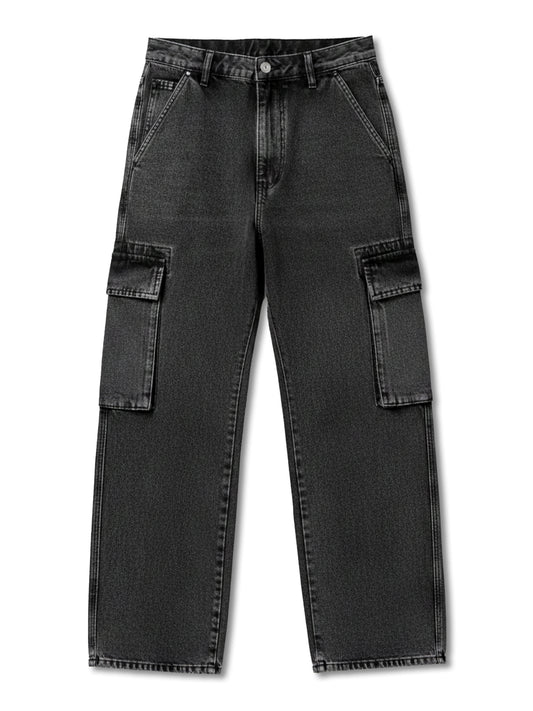Baggy Graphite Cargo Denim