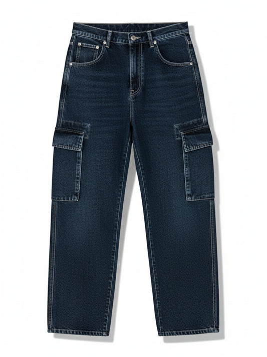 Baggy Navy Cargo Denim