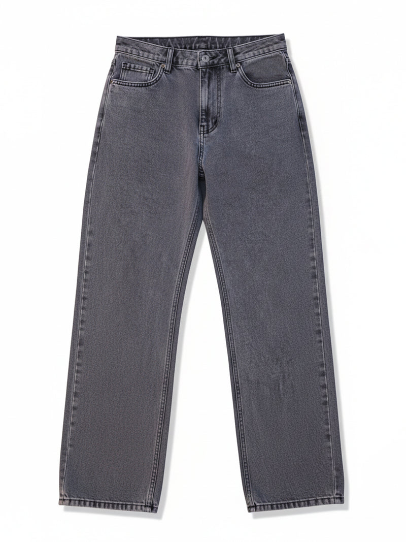Grey baggy shadow bootcut jeans for men