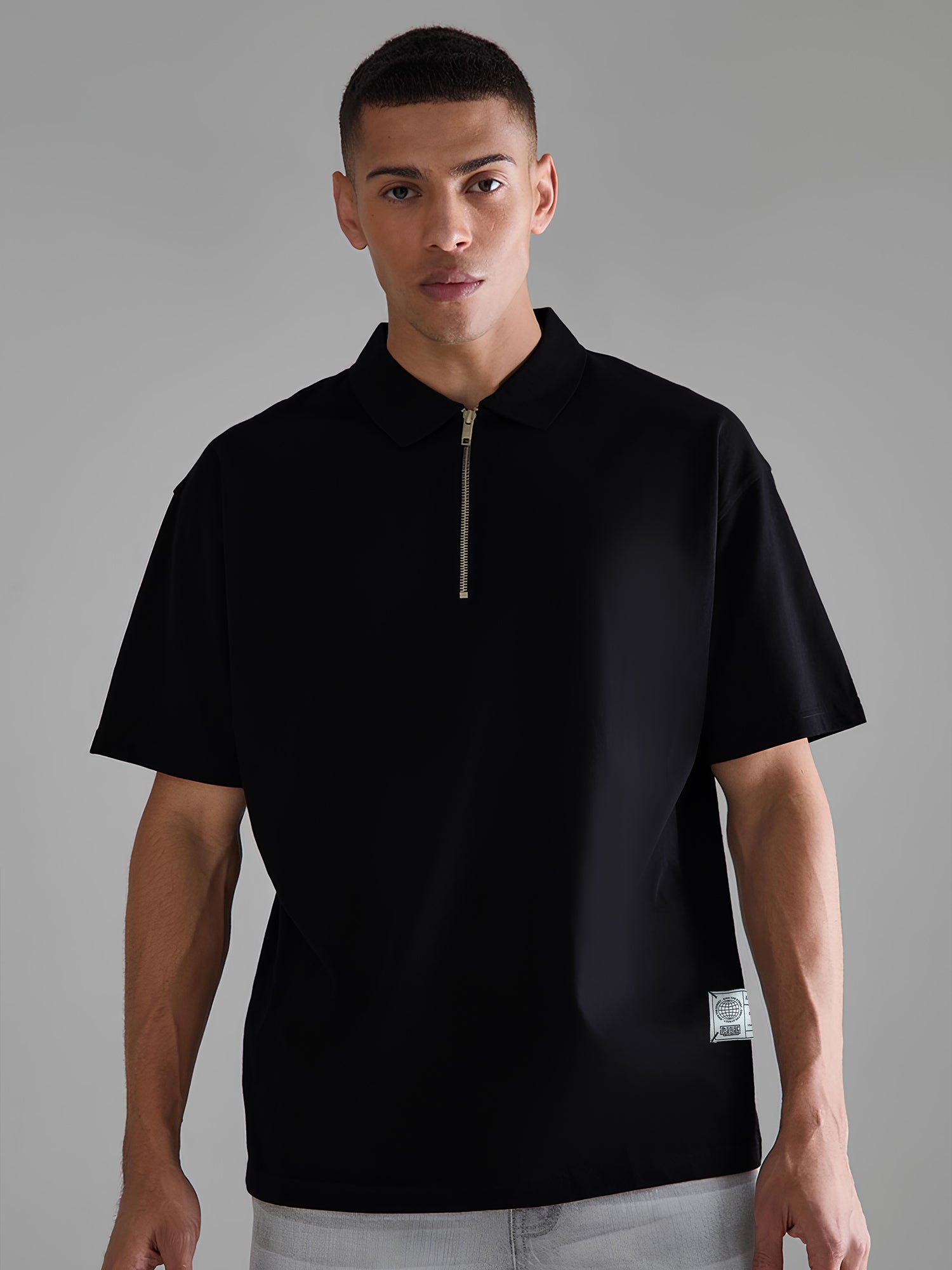 Updated Basics Black Polo T-Shirt