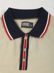 Tricolor Biscuit Half Sleeve Polo T-Shirt