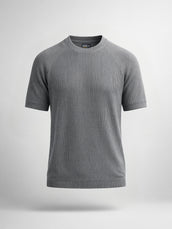 Interloop Flatknit Grey Half Sleeve T-Shirt