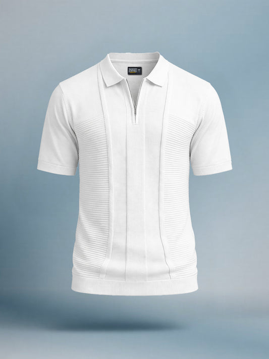 Frostknit Half White Half Sleeve Polo T-Shirt