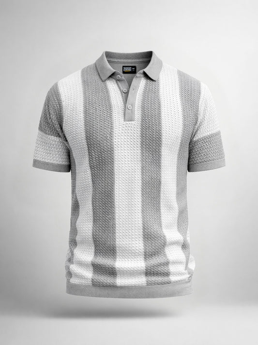 Airstripe Grey Half Sleeve Grey Polo T-Shirt