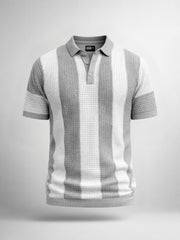 Airstripe Grey Half Sleeve Grey Polo T-Shirt