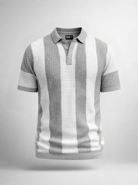 Airstripe Grey Half Sleeve Grey Polo T-Shirt