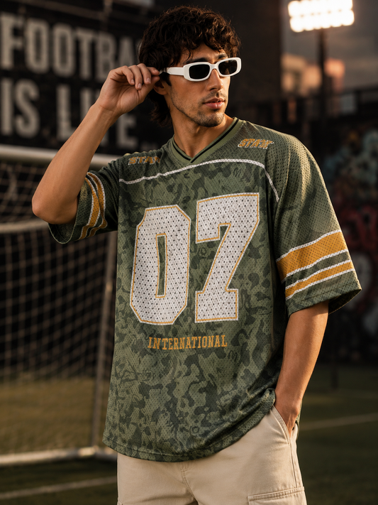 Mesh Jersey Green Tshirt