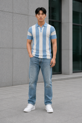 Blue Oversized T Shirt Men | Flatknit