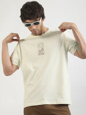 Nomad Cream, Brown Half Sleeve T-Shirt