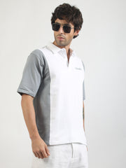 Houston White, Grey Half Sleeve Polo T-shirt