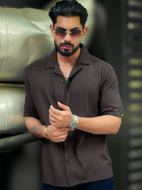 Tangled Dark Grey Half Sleeve Shirt