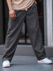Grey baggy corduroy pants for men - view 6