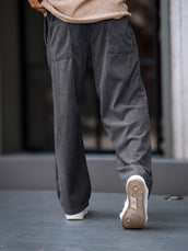 Grey baggy corduroy pants for men - view 5