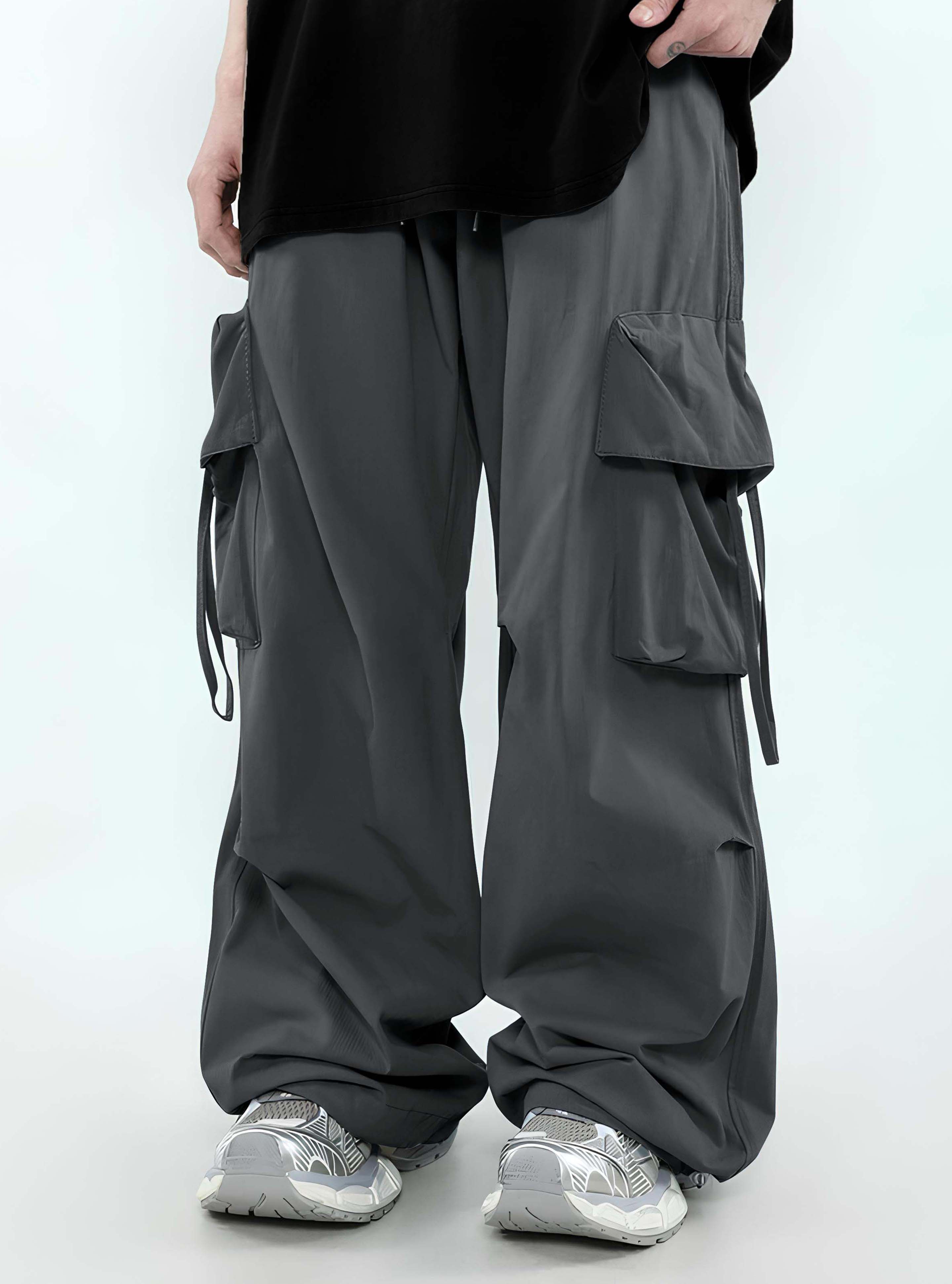 Parachute Umbrella Pocket Dark Grey Cargo